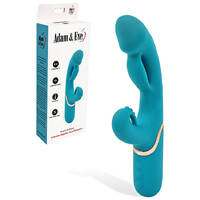 Adam & Eve SIRENS EMBRACE Teal 24 cm USB Rechargeable Inflatable Rabbit Vibrator