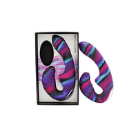 Colourful Camo Tandem Remote Control Strapless Strapon