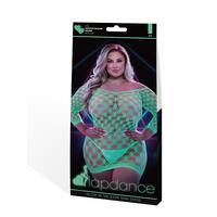 Lapdance Glow In The Dark Mini Dress With Sleeves Q