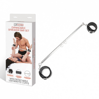 Lux Fetish Expandable Spreader Bar Set 35" 47" With Detachable Leatherette Cuffs Lux Fetish Expandable Spreader Bar Set 35" 47" With Detachable Leatherette Cuffs