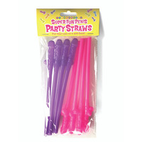 Super Fun Penis Party Straws X8