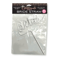 Glitterati Bride Straw  Hen's Party/Kitchen Tea Novelty Straw