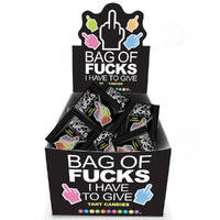 Bag Of Fucks I Have To Give - Display Fruit Flavoured Lollies - Counter Display of 100 Mini Packs