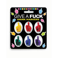 Give A Fuck Drink Markers Novelty Drink Markers - Set of 6