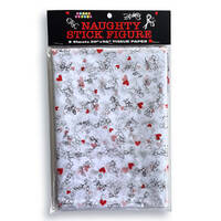Naughty Stick Figure Tissue Paper Sheets Novelty Decoration Sheets - 6 Pack