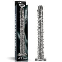 King Sized Vibrating Vibrax Slider Grey 40.8 cm (16'') USB Rechargeable Vibrating Dildo