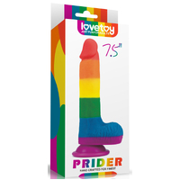 7.5" Rainbow Cock + Balls