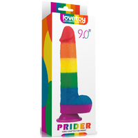 9" Rainbow Cock + Balls