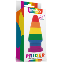 6" Rainbow Butt Plug