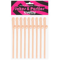 Penis Style Drinking Straws X9