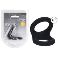 LEVELZ Double O Silicone Cock Ring - M - Black Black Cock & Balls Rings