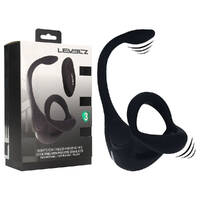 LEVELZ Remote Controlled Vibrating TriO Cock Ring with Prostate Stimulator Black USB Rechargeable Vibrating Cock Ring with Anal Plug