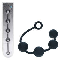 LEVELZ Round Anal Balls - XL - 50mm Black 46.5 cm XL Anal Beads