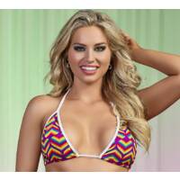 Exposed Rainbow Triangle Bra Top