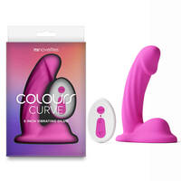 Colours Curve - Vibrating 5'' Dildo - Pink Pink 12.6 cm USB Rechargeable Vibrating Dildo with Wireless Remote