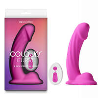 Colours Curve - Vibrating 6'' Dildo - Pink Pink 16.4 cm USB Rechargeable Vibrating Dildo with Wireless Remote