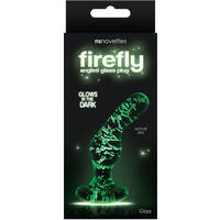 4.3" Glowing Curved Glass Butt Plug