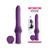 Inya Super Stroker   36.8cm Usb Rechargeable Thrusting Vibrator With Remote Control & Stand