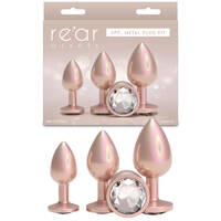 Rear Assets Trainer Kit - Iridescent Champagne Iridescent Champagne Metallic Butt Plugs - Set of 3 Sizes