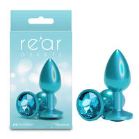 Rear Assets Iridescent - Small - Teal Iridescent Teal 7.1 cm Small Butt Plug