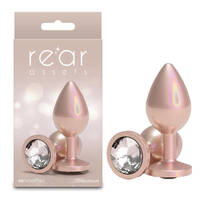 Rear Assets Iridescent - Medium - Champagne Iridescent Champagne 8.2 cm Medium Butt Plug
