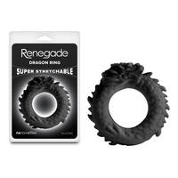 Renegade Dragon Ring - Black Black Cock Ring