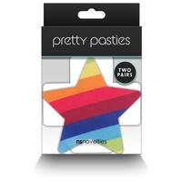 Pretty Pasties Pride Cross And Star Rainbow 2 Pair