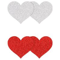 Pretty Pasties Glitter Hearts / 2 Pair
