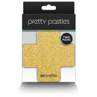 Pretty Pasties Glitter Cross / 2 Pair