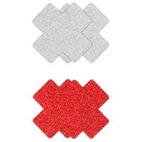 Pretty Pasties Glitter Cross / 2 Pair