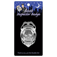 Boob Inspector Badge Buck's Night Novelty Badge Boob Inspector Badge Buck's Night Novelty Badge
