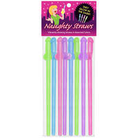 Glowing Naughty Penis Straws X8 Glowing Naughty Penis Straws X8