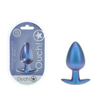 Ouch! Anal Plug Large Metallic  Metallic  8.9cm Large Butt Plug Ouch! Anal Plug Large Metallic  Metallic  8.9cm Large Butt Plug