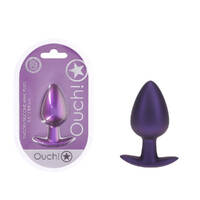 Ouch! Anal Plug Large Metallic  Metallic  8.9cm Large Butt Plug Ouch! Anal Plug Large Metallic  Metallic  8.9cm Large Butt Plug