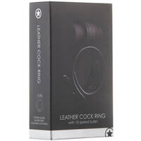 Leather Vibrating Cock Ring