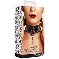 Printed Collar With Leash Printed Collar With Leash