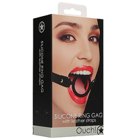 Silicone Ring Gag + Leather Strap Silicone Ring Gag + Leather Strap