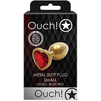 Ouch! Heart Gem  Butt Plug Small  6.9cm Small Butt Plug With Heart Gem Base