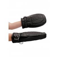 Leather Bondage Mittens + Metal Teeth