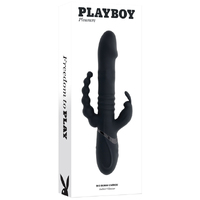 Playboy Pleasure Big Bunny Energy  26.2cm Usb Rechargeable Rabbit Vibrator With Anal Beads
