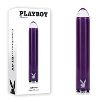Playboy Pleasure Amethyst  12.4cm Usb Rechargeable Glass Tipped Mini Vibrator