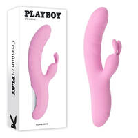 Playboy Pleasure RUB ME RIGHT Pink 23.2 cm USB Rechargeable Thrusting Rabbit Vibrator