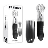 Playboy Pleasure BON VOYAGE Black/Chrome 18.7 cm USB-C Rechargeable Tapping Vibrator