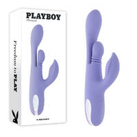 Playboy Pleasure NUBBIN RUBBIN Purple 24.1 cm USB Rechargeable Thrusting Rabbit Vibrator