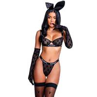 Playboy Noir Lingerie 2 Pc Set S