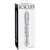 7.5" Ribbed Glass Dildo