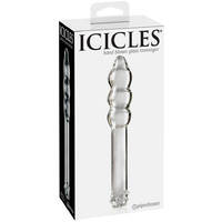 7" Ribbed Glass Dildo