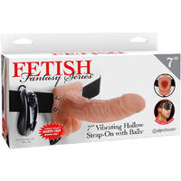 7" Vibrating Hollow Strap On + Balls 7" Vibrating Hollow Strap On + Balls