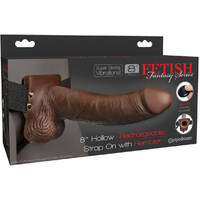 8" Hollow Vibrating Strap On 8" Hollow Vibrating Strap On