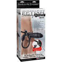 8" Inflatable Vibrating Hollow Strap On 8" Inflatable Vibrating Hollow Strap On